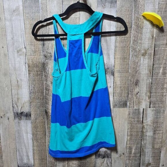 Fox Racing Blue and Green Stripe Tank Top - Picture 3 of 5